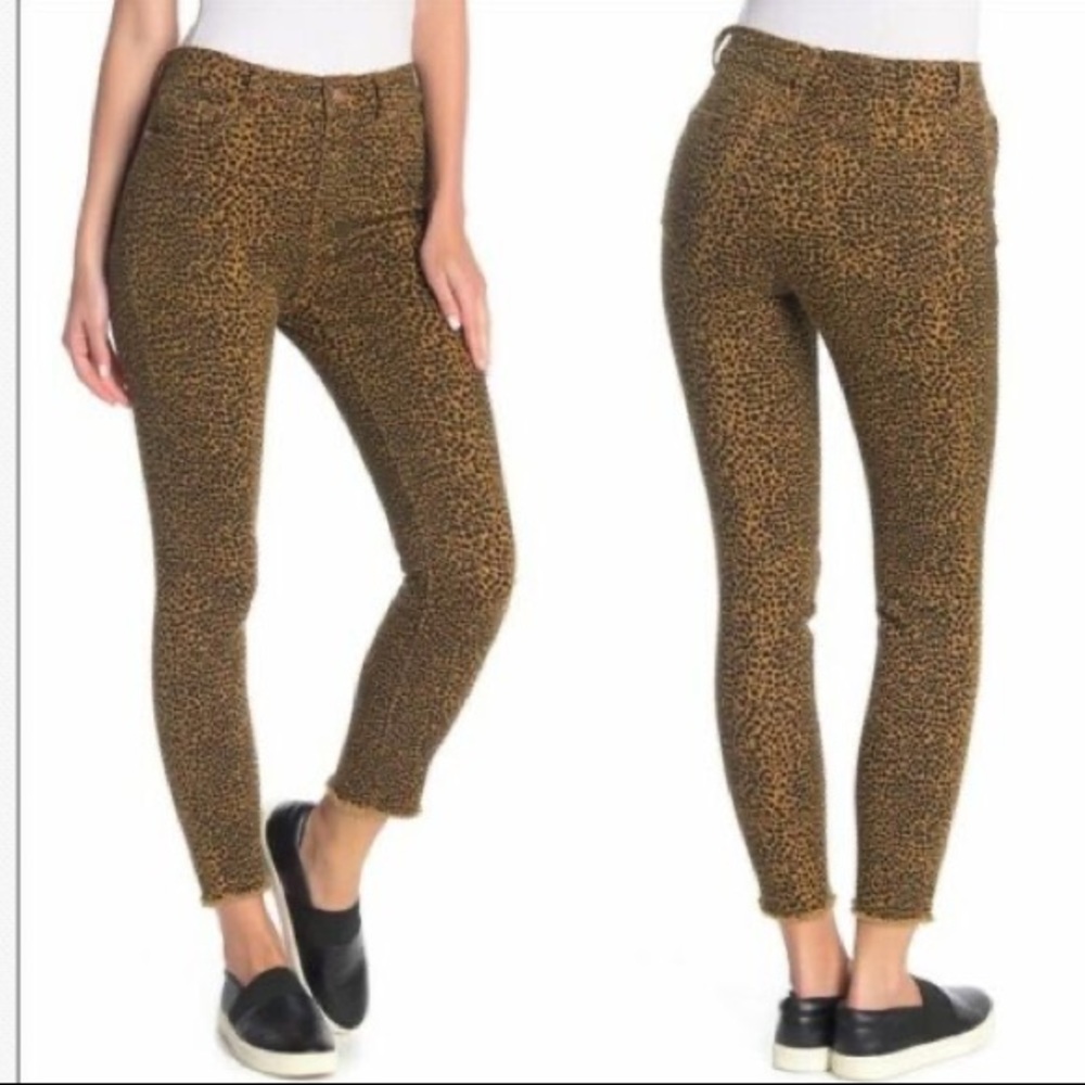 Current/Elliot Stiletto Spot Leopard Skinny Jean